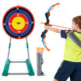 YCFUN Bow and Arrow Set for Kids with Moving Stand-Up Target, LED Light and Sound