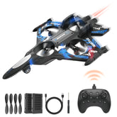 YCFUN Remote Control Airplane for Kids Adults with 2 Batteries