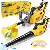 2-in-1 Kids Leaf Blower & Weed Trimmer Toy with Goggles, Real Working Garden Tools with LED & Sounds, Outdoor Toy for Boys Girls Ages 3-8