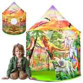 YCFUN Kids Play Tent for Boys Girls and Toddlers, Dinosaur Discovery Pop Up Tent, Dinosaur Toys for Kids