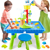 YCFUN Kids Sand Water Table for Toddlers 3-8, Plastic Outdoor Activity Sensory Tables