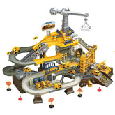 YFCUN 68 PCS Car Tracks Toys Gifts, Race Tracks for Kids Ages 3-5, with Music and Engineering Scene Simulation, Construction Car Toddler Boy Toys Gift