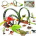 YCFUN Track Set Dinosaur play vehicle set for Boys Kids Girls Age 3-5 5-8 8-11