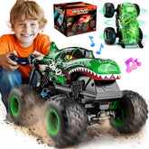 Remote Control Monster Trucks with Lights and Music, All Terrain Stunt Car RC Dinosaur Toys