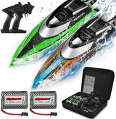 YCFUN 2 Packs RC Boat with Case, 20+ MPH Remote Control Boat for Pools and Lakes