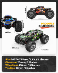 YCFUN TM201 RC Car - 1:20 Scale Remote Control Car,2WD Top Speed 15 Km/h Electric Toy Off Road