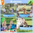 YCFUN Foldable Hard Plastic Pool for Dogs and Kids, Non-slippery Swimming Pool with PP Boards, Kiddie Pool for Dogs, Indoor&Outdoor Pet Bathing Tub with Water Drainage， 32inches