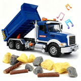 Dump Truck Toy for Kids, Construction Truck Toy with Lights, Sounds & Tilting Bed, Birthday Gift for Boys Kids Ages 3 4 5 6 7 8