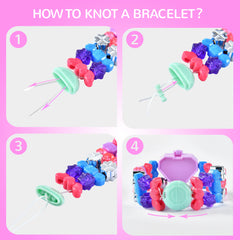 Bracelet Making Kit, YCFUN Toy Gem Makeup Jewelry Making Kit with Storage Box, DIY Girls Toys for Child Ages 6+