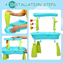 YCFUN Kids Sand Water Table for Toddlers, Outside Beach Toys