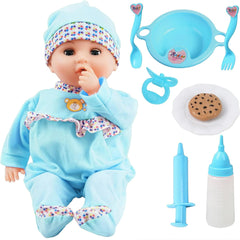 16 Inch Baby Doll Toy Set for Kids, Pretend Play Toys with Accessories