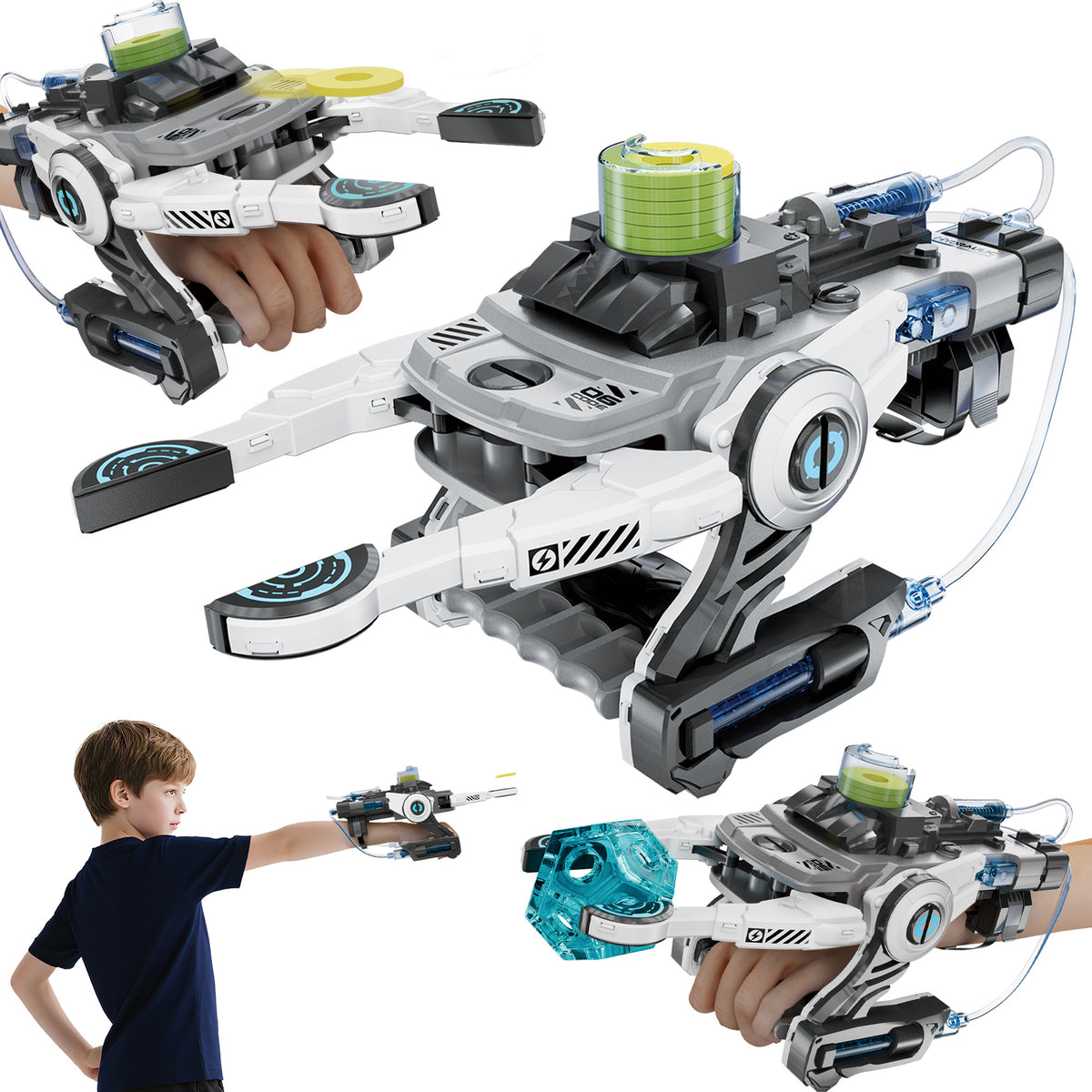 STEM Robotic Mechanical Hand Building Kit, DIY Construction Toy with Lifetime Parts, Science Gift for Boys & Girls (White)
