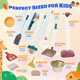 YCFUN Kids Cleaning Set, Pretend Play Cleaning Toy with Broom, Mop, Duster & Tools for Toddlers, Boys & Girls, Housekeeping Role Play Toys for Kids Ages 3-8