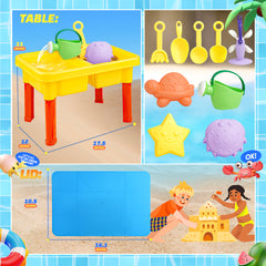 YCFUN Sand and Water Play Table Toys Outside Beach Toys for Boys Girls