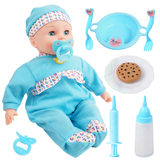 YCFUN 16 Inch Interactive Baby Doll, Crying Talking Dolls Toy Set for Girls, Pretend Play Preschool Toys for Toddlers Kids