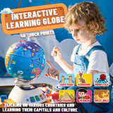 YCFUN Interactive Globe for Kids, Learning & Education STEM Toys with Dynamic Lighting & Sounds