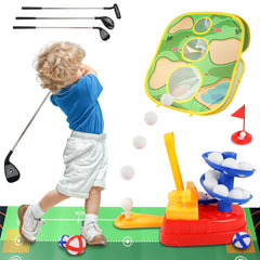 YCFUN Toddler Golf Set, Toy Golf Set with Cornhole Beanbag Cloth and Putting Mat