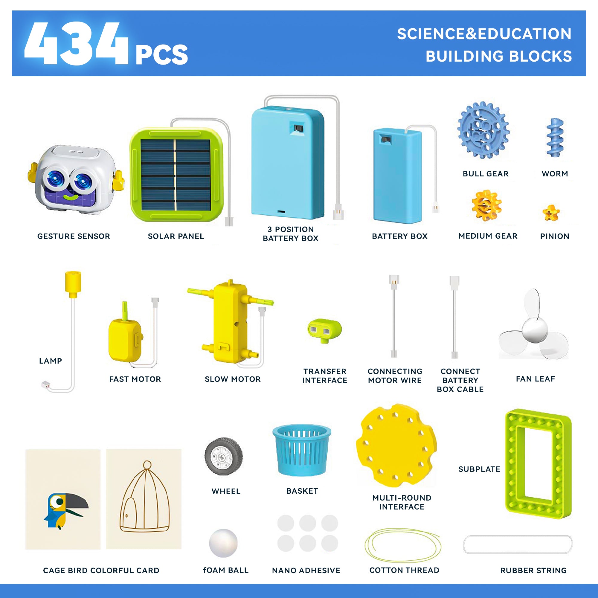 YCFUN 434Pcs Stem Toys for Kids Boys Girls Age 8-12, Toys Building Sets Science Kits for Gifts