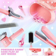 YCFUN Hair Salon Toys for Girls,Pretend Hair Styling Set with Realistic Hair Dryer