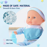 YCFUN 12 Inch Twin Baby Doll Set, Black and White Baby Doll Toy with Clothes & Pacifier, Pretend Play Preschool Toys for Toddlers Kids