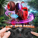YCFUN Monster Truck Toys for Kids, 360° Spins Remote Control Car with Music and Lights, RC Toy Gift for Boys & Girls (Red)