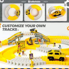 YCFUN Dinosaur Toys for Kids, Create A Dinosaur World Road Race with Rolling Ball 8 Dino and 2 Race Cars for Boys & Girls Ages 3 -10