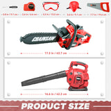 YCFUN 2-in-1 Kids Leaf Blower & Toy Chainsaw Set