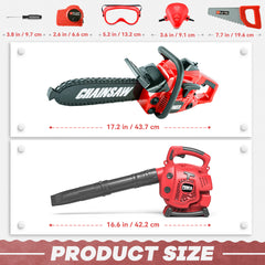 YCFUN 2-in-1 Kids Leaf Blower & Toy Chainsaw Set