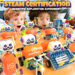 YCFUN 50-in-1 Robot Kit, 438 Pcs DIY Educational Science Kit, Multiple Model STEM Toys, Building Experiment Toys for Ages 6-13 Boys Girls, Ideal Gift for Christmas, Holidays