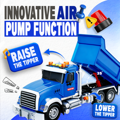 Dump Truck Toy for Kids, Construction Truck Toy with Lights, Sounds & Tilting Bed, Birthday Gift for Boys Kids Ages 3 4 5 6 7 8