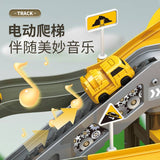 YFCUN 68 PCS Car Tracks Toys Gifts, Race Tracks for Kids Ages 3-5, with Music and Engineering Scene Simulation, Construction Car Toddler Boy Toys Gift