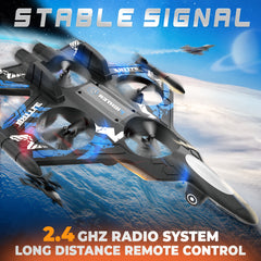 YCFUN Remote Control Airplane for Kids Adults with 2 Batteries