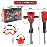YCFUN Kids Toys, YCFUN Pretend Play Jack Hammer Toy with Realistic Action and Sound, Power ABS Tools for Childs Boys Girls Aged 3-5,4-7