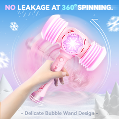 YCFUN Hammer Bubble Guns with LED Lights & Sound, Outdoor Bubble Machine Toys