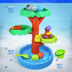 YCFUN Kids Sand Water Table, Plastic Outdoor Activity Sensory Tables for Boys Girls Toddler