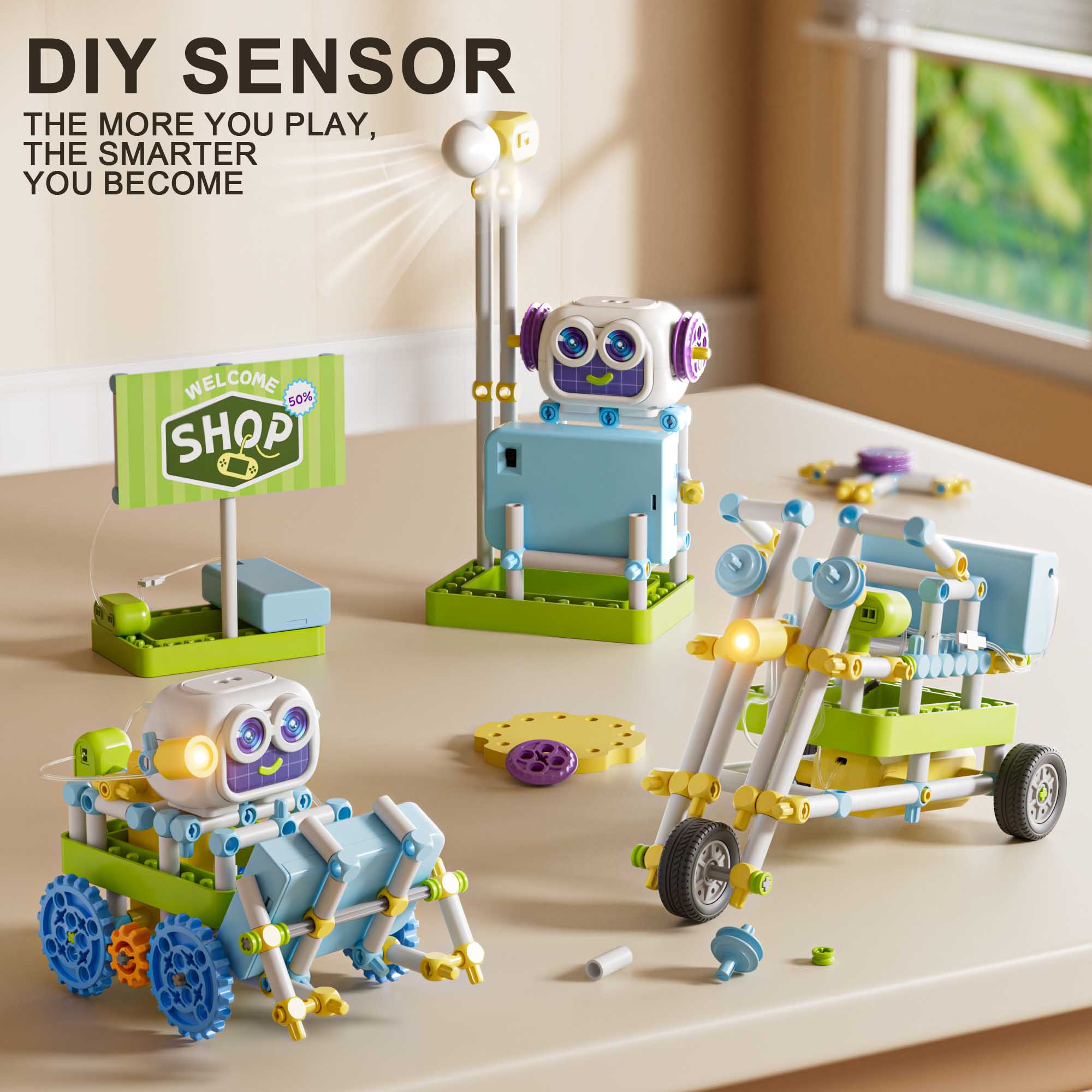 YCFUN 434Pcs Stem Toys for Kids Boys Girls Age 8-12, Toys Building Sets Science Kits for Gifts