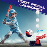 YCFUN 3-in-1 T Ball Set with Adjustable Height Baseball Stand, Hanging Tee, Serve Machine with 6 Balls