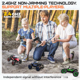 YCFUN Remote Control Cars for Kids, 1:20 Scale RC Monster Trucks with Lights, All Terrain Off Road Electric RC Cars for Boys