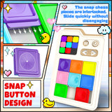 YCFUN Super Slide Puzzle Game, Electronic Brain Teaser with 1000+ Challenges & 3 Modes, Smart Sliding Puzzle Logic Toy for Kids, Fun Educational Gift