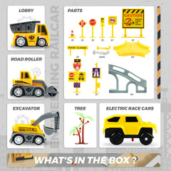 YCFUN Dinosaur Toys for Kids, Create A Dinosaur World Road Race with Rolling Ball 8 Dino and 2 Race Cars for Boys & Girls Ages 3 -10