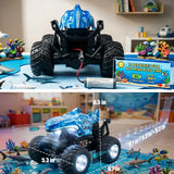 YCFUN RC Monster Truck for Boys, Shark RC Car with 360° Spins, Lights & Music, All Terrain Off Road Toy Gift for Boys & Girls Ages 3+