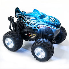 YCFUN RC Monster Truck for Boys, Shark RC Car with 360° Spins, Lights & Music, All Terrain Off Road Toy Gift for Boys & Girls Ages 3+