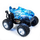 YCFUN RC Monster Truck for Boys, Shark RC Car with 360° Spins, Lights & Music, All Terrain Off Road Toy Gift for Boys & Girls Ages 3+