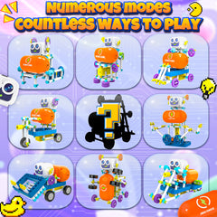 YCFUN 50-in-1 Robot Kit, 438 Pcs DIY Educational Science Kit, Multiple Model STEM Toys, Building Experiment Toys for Ages 6-13 Boys Girls, Ideal Gift for Christmas, Holidays