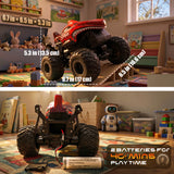 YCFUN RC Monster Truck Toy for Kids, 360° Spins RC Car with Music and LED Car Shell & Wheels for Boys Girls Ages 3+ (Red)