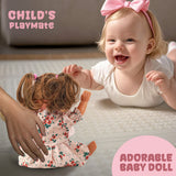 YCFUN Interactive Talking Baby Doll with Styling Hair Set, 12" Singing Toy with Comb & Mirror, Gift for Toddlers Age 2-6