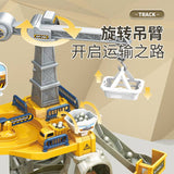 YFCUN 68 PCS Car Tracks Toys Gifts, Race Tracks for Kids Ages 3-5, with Music and Engineering Scene Simulation, Construction Car Toddler Boy Toys Gift