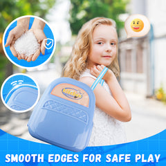 YCFUN 3-in-1 Travel Play Kitchen for Kids, Transformable Backpack Luggage & 22Pcs Pretend Cooking Set, Foldable Travel Play for Toddlers Girls Boys