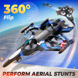 YCFUN Remote Control Airplane for Kids Adults with 2 Batteries
