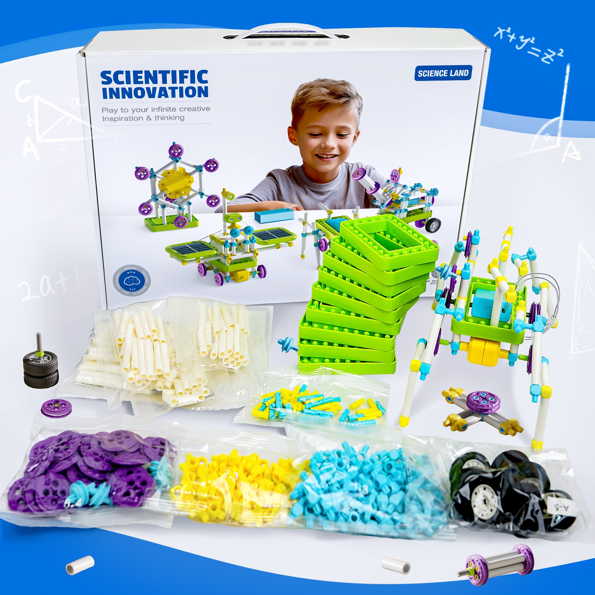 YCFUN 434Pcs Stem Toys for Kids Boys Girls Age 8-12, Toys Building Sets Science Kits for Gifts